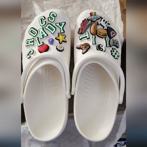 2019 national fay of crocs. Glow in the dark. NEVER WORN